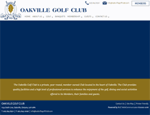 Tablet Screenshot of oakvillegolfclub.com